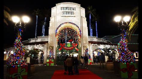 Christmas lights tour at Universal Studios Hollywood 2018 - YouTube