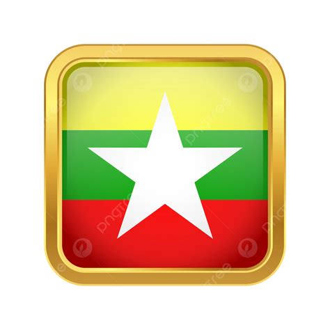 Bendera Myanmar Vektor, Myanmar, Bendera, Bendera Myanmar PNG dan Vektor dengan Background ...
