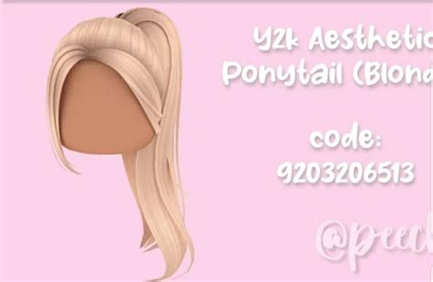 Blonde Hair Roblox, Brown Hair Roblox, Cute Blonde Hair, Blonde Ponytail, Roblox Codes, Roblox ...