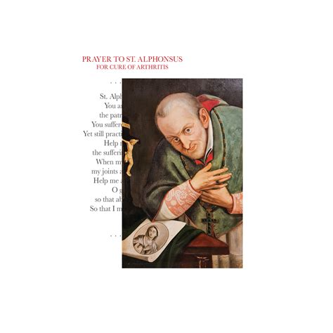 PRAYER CARD - FOR ARTHRITIS (SAINT ALPHONSUS) – Alphonsus Liguori Gift Shop