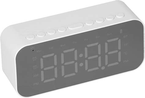 Alarm Clock Radio with Bluetooth Speakers for Bedroom Home Living Room Office, Portable Digital ...
