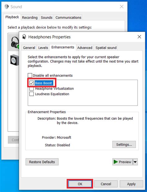 How to bass boost headphones Windows 10 - Skybuds