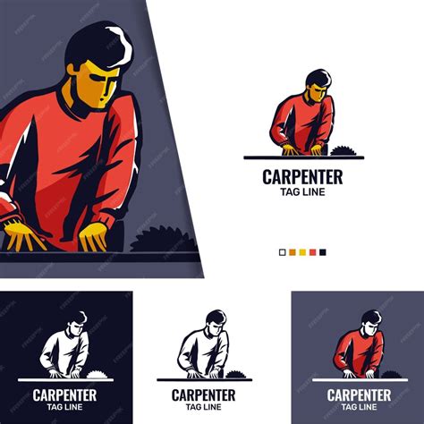 Free Vector | Carpenter logo design template