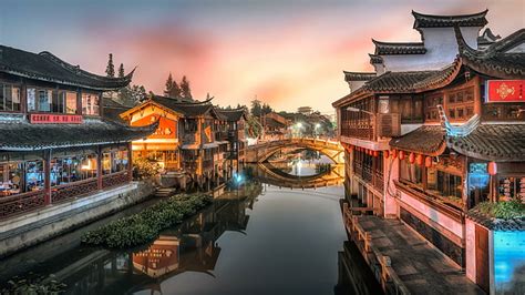 HD wallpaper: townlet, qibaozhen, minhang, shanghai, china, ancient town | Wallpaper Flare