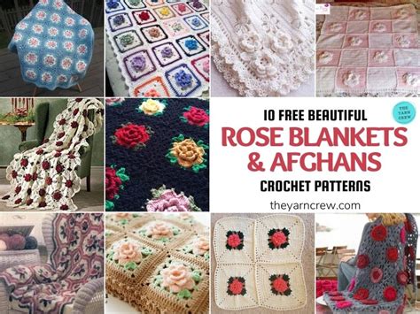 10 Free Beautiful Rose Blankets & Afghans Crochet Patterns - The Yarn Crew