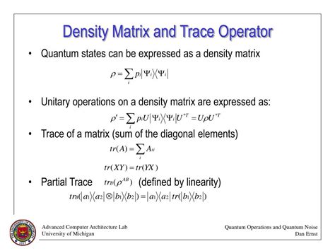 Density Matrix Formalism