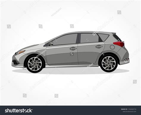 Realistic Car Vector Illustration Details Shadow Stock Vector (Royalty ...