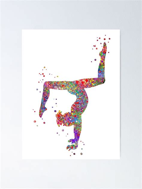 "Gymnastics girl, watercolor gymnastics, teen gift" Poster for Sale by Rosaliartbook | Redbubble