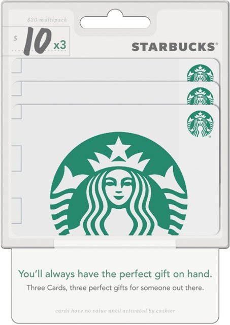 Starbucks $10 Gift Cards (3-Pack) Starbucks $30 - Best Buy