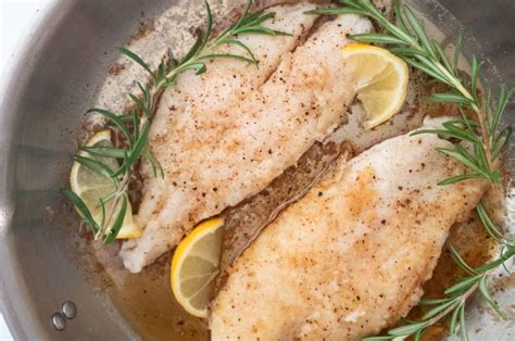 Basa Fish Fillet with Lemon Brown Butter Sauce - Herbs & Flour