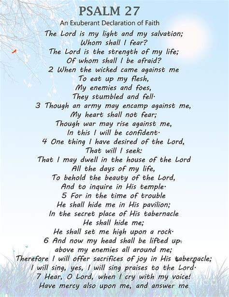 Psalm 27 Catholic Version Printable