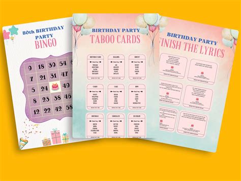 80th Birthday Party GAMES MEGA BUNDLE for Her, 15 Fun Games for Woman ...