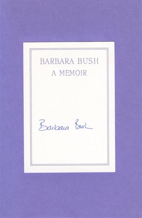 Autograph - 1104701 - First Lady Barbara Bush's Memoir, signed on a ...