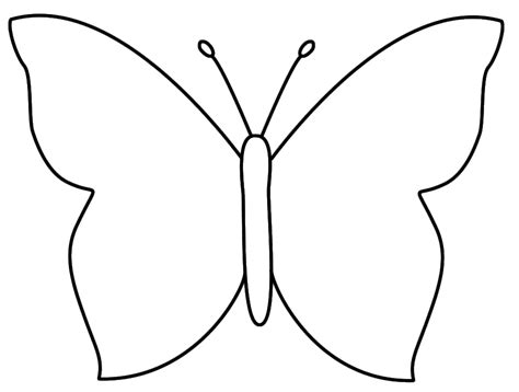 Simple Butterfly - Coloring Page (Insects)