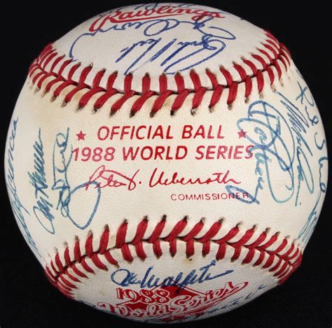 1988 Dodgers Team-Signed World Series Baseball with (30) Signatures ...