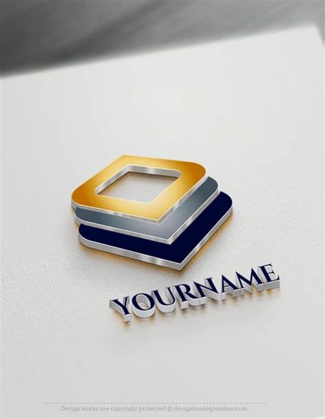 Free 3D Logo Maker - Online Layered Squares Logo Design | Star logo ...