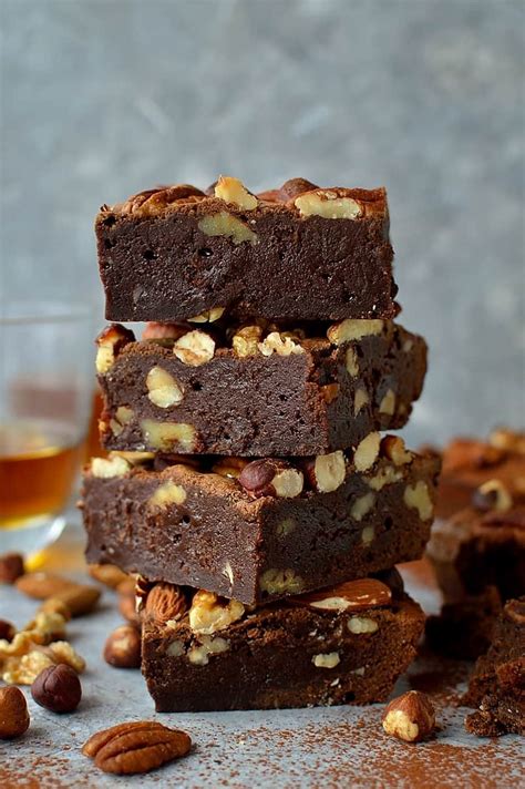 Nutty Bourbon Brownies - Domestic Gothess