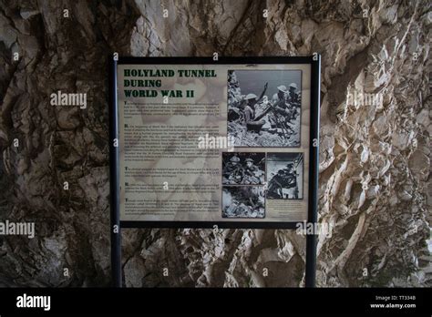 Holyland tunnel in the Rock of Gibraltar Caves Stock Photo - Alamy