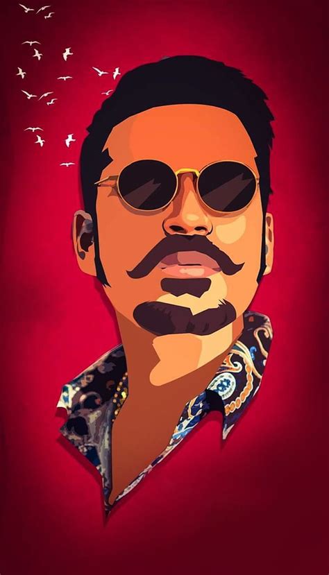 Dhanush maari digital painting. Cartoon , Galaxy , Cartoon HD phone wallpaper | Pxfuel