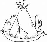 Teepee Coloring Pages  sketch template