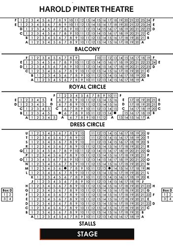 Harold Pinter Theatre Seating Plan | Harold Pinter Theatre