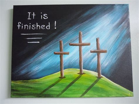 It+Is+Finished+Calvary+Wall+Art+three+crosses+by+STROKESofFAITH,+$20.00 | paintings | Pinterest ...