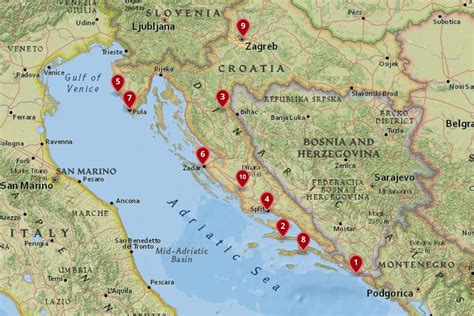 Map Of Croatian Coast / Dalmatian Coast tourist map - Learn how to create your own.