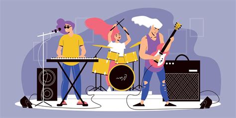 Rock Band Performance Composition 4218962 Vector Art at Vecteezy