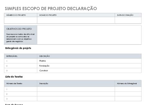 Escopo de Projeto em Excel - Smart Planilhas