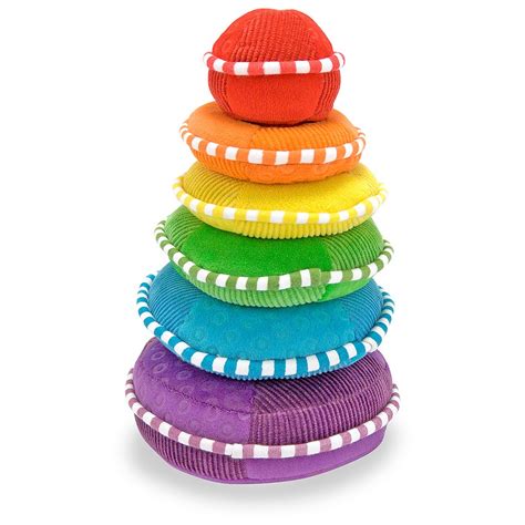 Melissa & Doug Plush Rainbow Stacker | Baby toys, Melissa and doug, Stacking toys