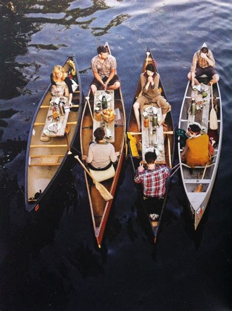 canoe dinner party. i don't know if this happens in real life, but it looks amazing. | Canoe ...