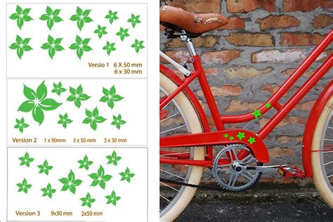 FUN STICKERS flowers bicycle bike decals | Etsy