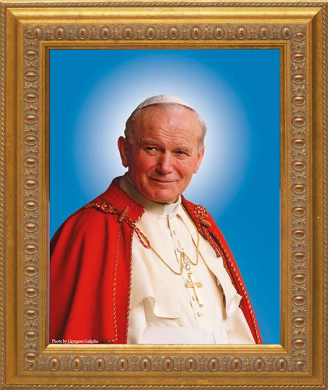 Pope John Paul II Sainthood Canonization Portrait: Ornate Gold Frame - Catholic to the Max ...