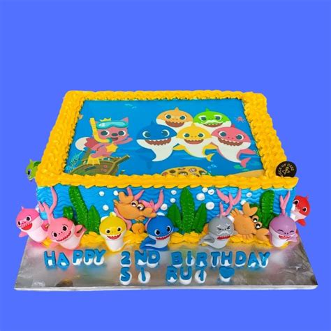 Halal-Certified Baby Shark Theme Cake - Piece Of Cake