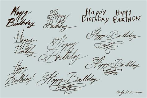 Happy Birthday Calligraphy Writing