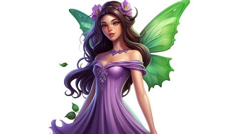 Premium AI Image | A fairy with green wings and a green wings