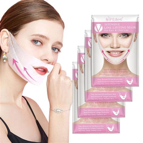 V Line Mask Double chin mask Neck Mask Face Lift V Lifting Chin Up Patch Double Chin Reducer ...