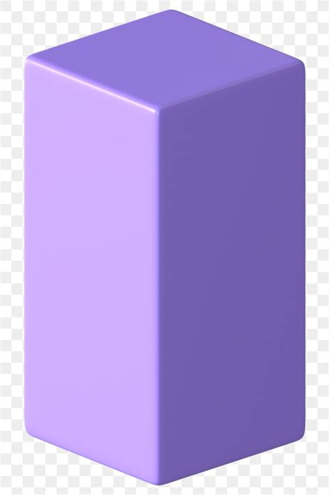 3D purple cuboid png, geometric | Premium PNG - rawpixel