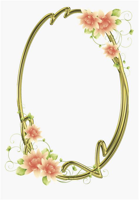 Oval Flower Frame Png, Transparent Png - kindpng