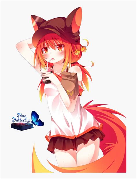 Fox Girl Cat Bunny - Cute Anime Fox Girl, HD Png Download , Transparent ...