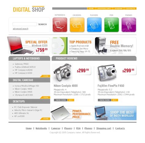 Electronics Store Website Template #8208