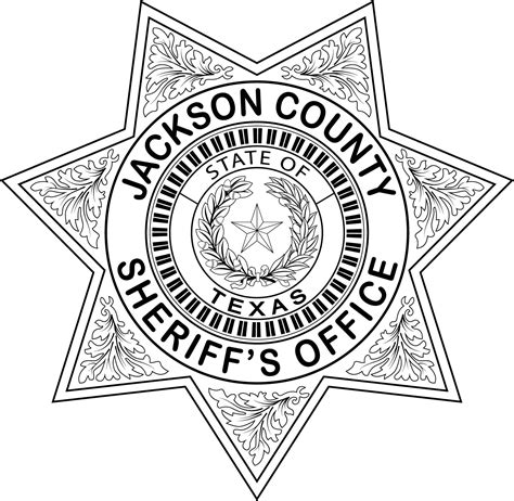 ArtStation - Jackson County Sheriffs office badge Texas vector file Black white vector outline ...