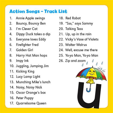 Action Songs (CD) – Letterland USA