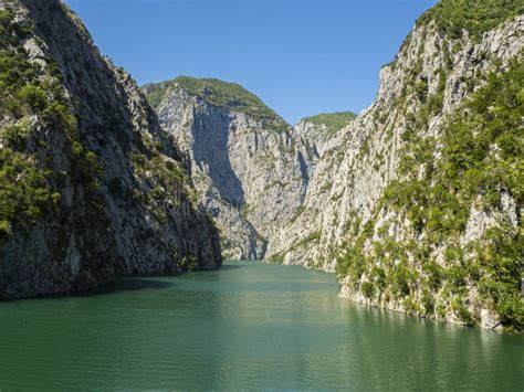 Koman lake in Albania stock image. Image of view, koman - 254137137