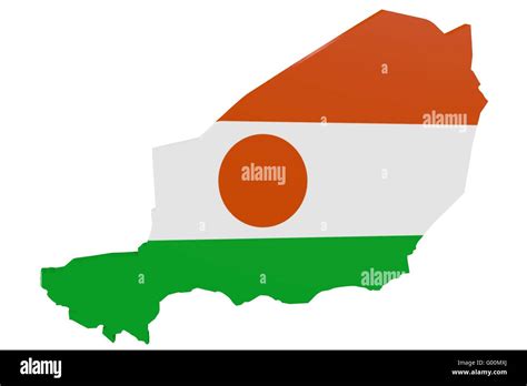 Niger Flag Map Stock Photo - Alamy