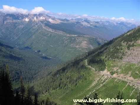 Photographs of the Highline Trail in Glacier National Park : Looking Down on the Going to the ...