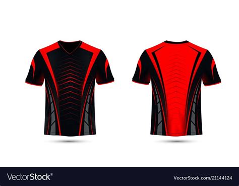 Black and red layout e-sport t-shirt design template. Download a Free ...