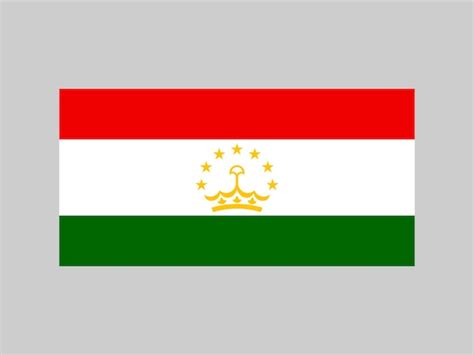 Premium Vector | Tajikistan flag official colors and proportion Vector ...