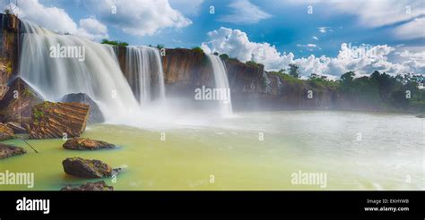 Beautiful Dray Nur waterfall in Vietnam. Panorama Stock Photo - Alamy