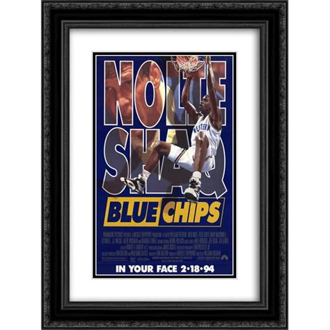 Blue Chips 20x24 Double Matted Black Ornate Framed Movie Poster Art Print - Walmart.com ...